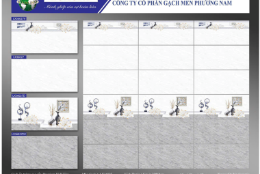 Gạch men Ceramic 30cmx60cm sọc trắng x&aacute;m PN HP LX 36027